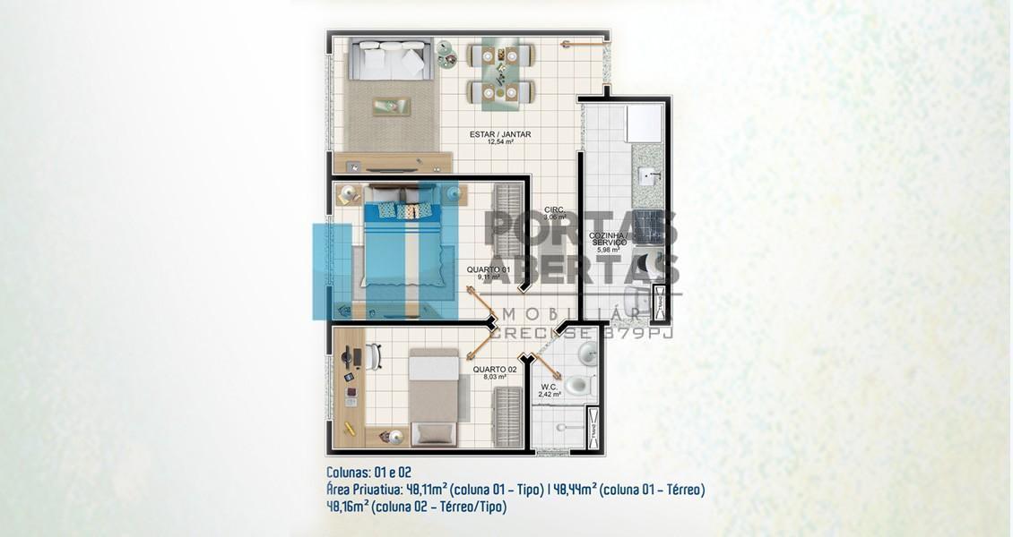 Apartamento, 2 quartos, 48 m² - Foto 11