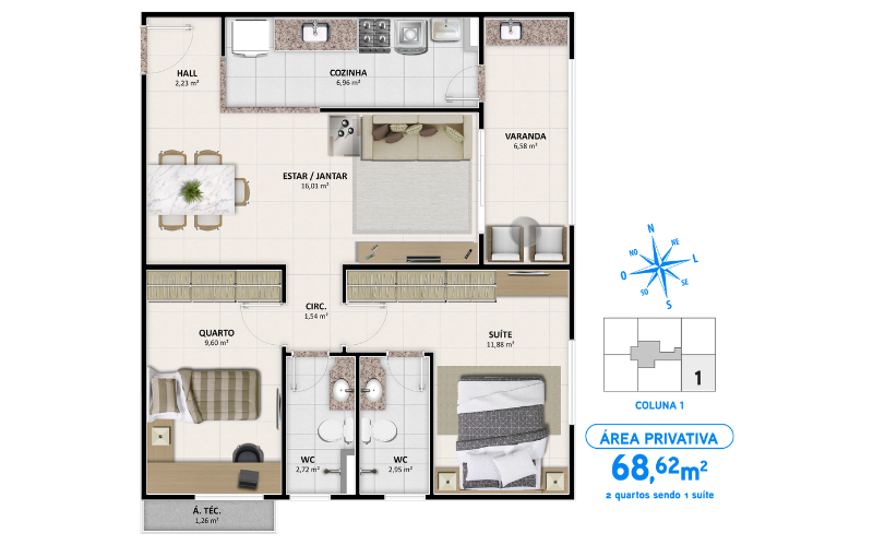 Apartamento, 2 quartos, 67 m² - Foto 33