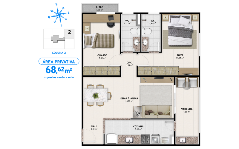 Apartamento, 2 quartos, 67 m² - Foto 34