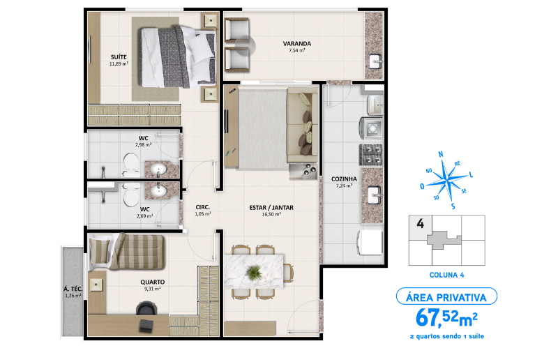 Apartamento, 2 quartos, 69 m² - Foto 36