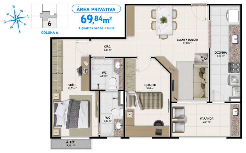 Apartamento, 2 quartos, 69 m² - Foto 38