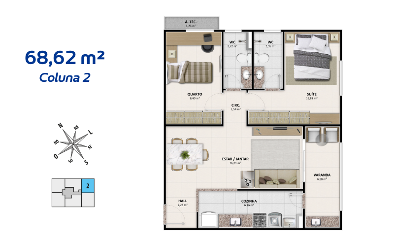 Apartamento, 2 quartos, 67 m² - Foto 34