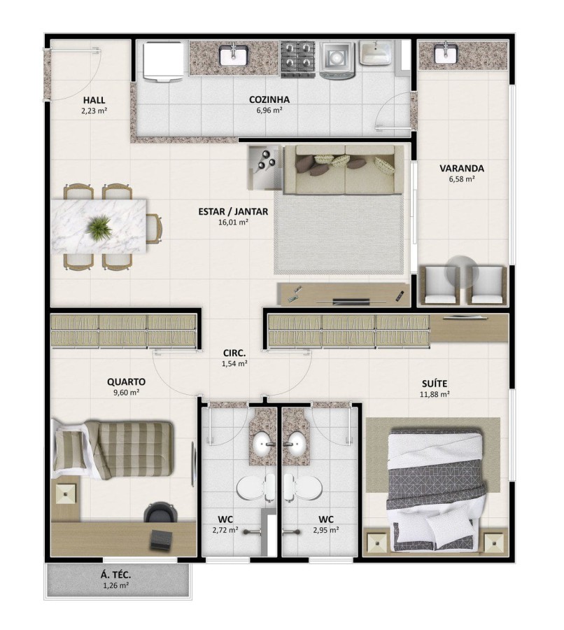 Apartamento, 2 quartos, 67 m² - Foto 40