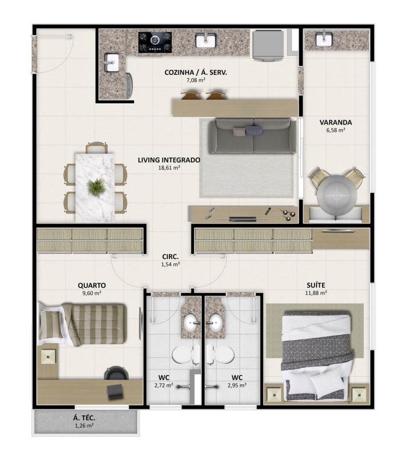 Apartamento, 2 quartos, 67 m² - Foto 39